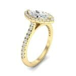 Marquise Halo Diamond Engagement Ring (0.97 CTW) Perspective View