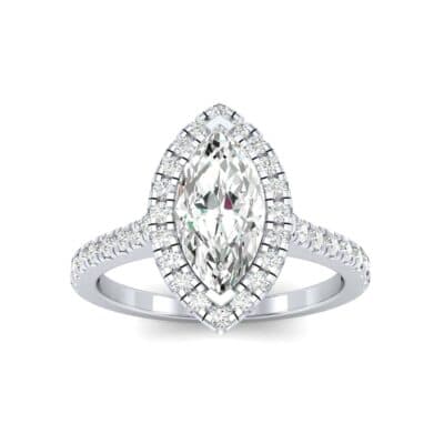 Marquise Halo Diamond Engagement Ring (0.97 CTW) Top Dynamic View