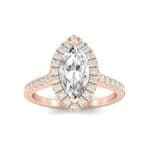 Marquise Halo Diamond Engagement Ring (0.97 CTW) Top Dynamic View