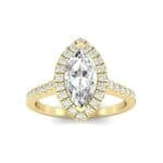 Marquise Halo Diamond Engagement Ring (0.97 CTW) Top Dynamic View