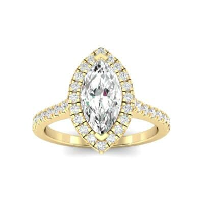 Marquise Halo Diamond Engagement Ring (0.97 CTW) Top Dynamic View
