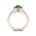 Marquise Halo Emerald Engagement Ring (0.97 CTW) Side View