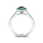 Marquise Halo Emerald Engagement Ring (0.97 CTW) Side View