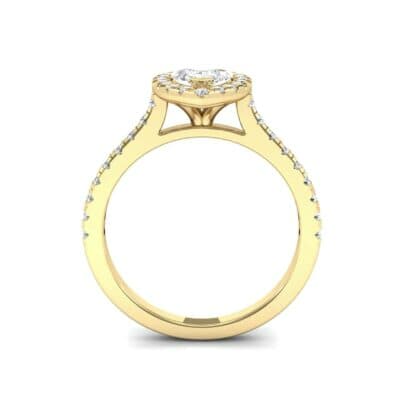 Marquise Halo Diamond Engagement Ring (0.97 CTW) Side View