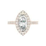 Marquise Halo Diamond Engagement Ring (0.97 CTW) Top Flat View