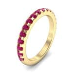 Pave Ruby Ring (0.82 CTW) Perspective View