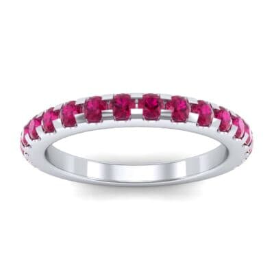 Pave Ruby Ring (0.82 CTW) Top Dynamic View