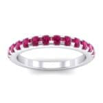 Pave Ruby Ring (0.82 CTW) Top Dynamic View