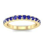 Pave Blue Sapphire Ring (0.82 CTW) Top Dynamic View