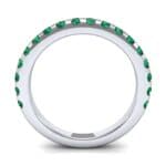 Pave Emerald Ring (0.82 CTW) Side View
