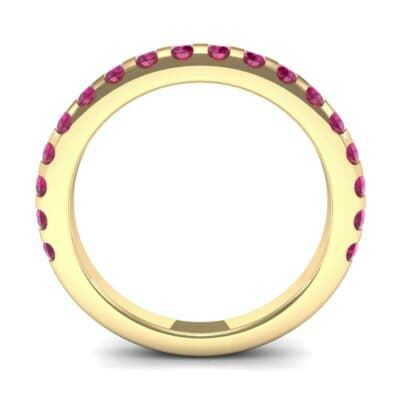Pave Ruby Ring (0.82 CTW) Side View