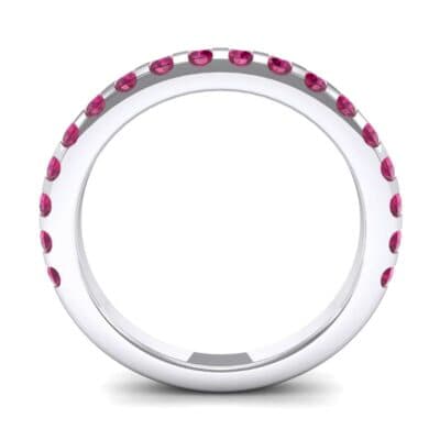 Pave Ruby Ring (0.82 CTW) Side View