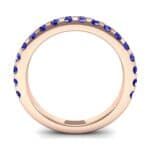 Pave Blue Sapphire Ring (0.82 CTW) Side View