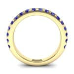 Pave Blue Sapphire Ring (0.82 CTW) Side View