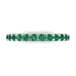 Pave Emerald Ring (0.82 CTW) Top Flat View