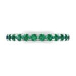 Pave Emerald Ring (0.82 CTW) Top Flat View