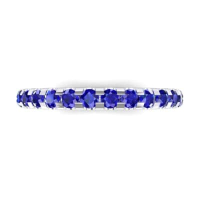 Pave Blue Sapphire Ring (0.82 CTW) Top Flat View