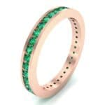Channel-Set Emerald Eternity Ring (1.11 CTW) Perspective View