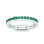 Channel-Set Emerald Eternity Ring (1.11 CTW) Top Dynamic View