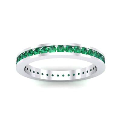 Channel-Set Emerald Eternity Ring (1.11 CTW) Top Dynamic View