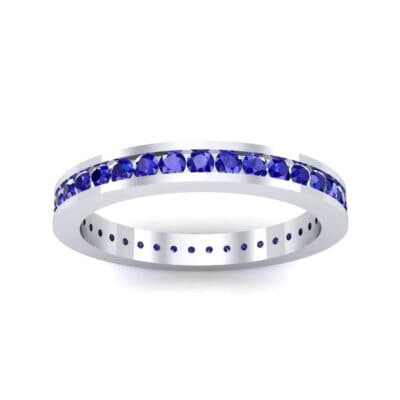 Channel-Set Blue Sapphire Eternity Ring (1.11 CTW) Top Dynamic View