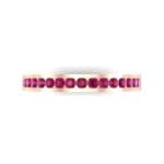 Channel-Set Ruby Eternity Ring (1.11 CTW) Top Flat View
