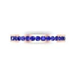 Channel-Set Blue Sapphire Eternity Ring (1.11 CTW) Top Flat View