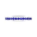 Channel-Set Blue Sapphire Eternity Ring (1.11 CTW) Top Flat View