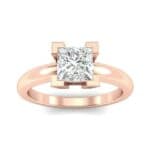 Cathedral Princess-Cut Solitaire Diamond Engagement Ring (0.56 CTW) Top Dynamic View