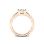 Cathedral Princess-Cut Solitaire Diamond Engagement Ring (0.56 CTW) Side View