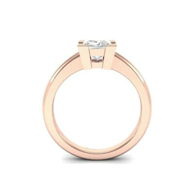 Cathedral Princess-Cut Solitaire Diamond Engagement Ring (0.56 CTW) Side View