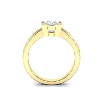 Cathedral Princess-Cut Solitaire Diamond Engagement Ring (0.56 CTW) Side View
