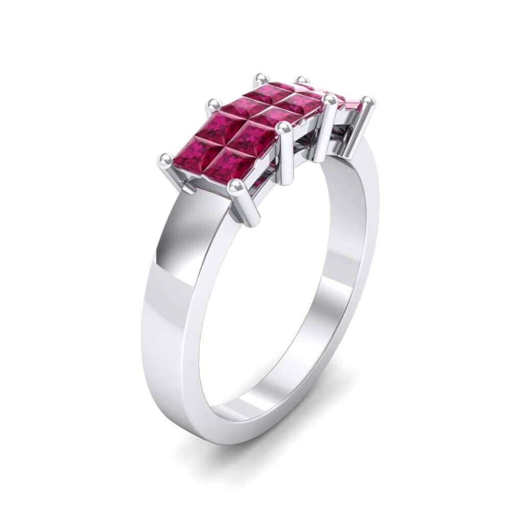 Invisible-Set Dozen Ruby Ring (0.96 CTW) 4541 Render 1 01 Camera1 Stone 2 Ruby 0 Floor 0 Metal 4 White Gold 0 Emitter Aqua Light 0