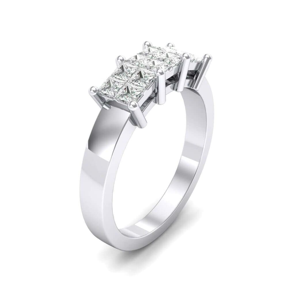 Invisible-Set Dozen Diamond Ring (0.72 CTW) 4541 Render 1 01 Camera1 Stone 4 Diamond 0 Floor 0 Metal 4 White Gold 0 Emitter Aqua Light 0
