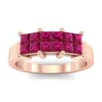 Invisible-Set Dozen Ruby Ring (0.96 CTW) Top Dynamic View