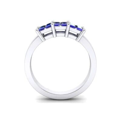 Invisible-Set Dozen Blue Sapphire Ring (0.96 CTW) Side View