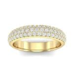 Domed Three-Row Pave Diamond Ring (1.01 CTW) Top Dynamic View