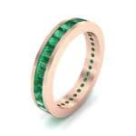 Channel-Set Baguette Emerald Eternity Ring (2.04 CTW) Perspective View