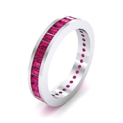 Channel-Set Baguette Ruby Eternity Ring (2.04 CTW) Perspective View