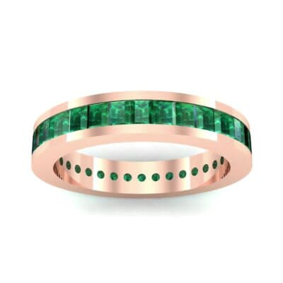 Channel-Set Baguette Emerald Eternity Ring (2.04 CTW) Top Dynamic View