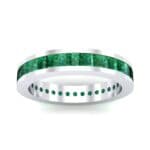 Channel-Set Baguette Emerald Eternity Ring (2.04 CTW) Top Dynamic View