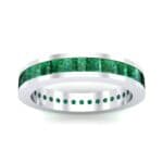 Channel-Set Baguette Emerald Eternity Ring (2.04 CTW) Top Dynamic View