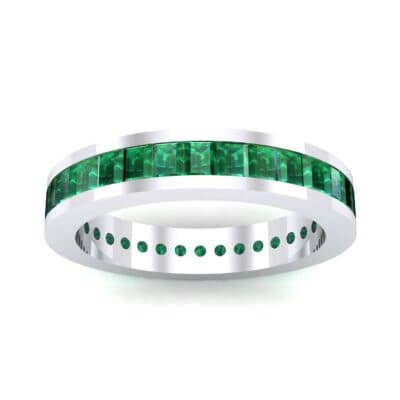 Channel-Set Baguette Emerald Eternity Ring (2.04 CTW) Top Dynamic View