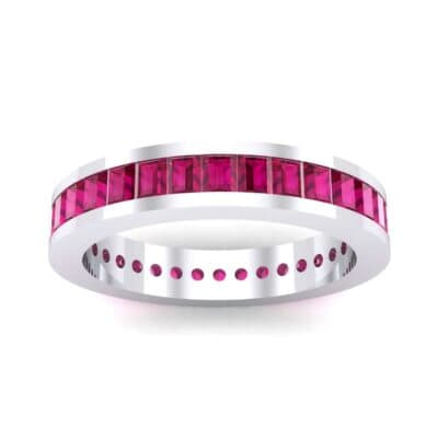 Channel-Set Baguette Ruby Eternity Ring (2.04 CTW) Top Dynamic View