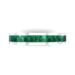 Channel-Set Baguette Emerald Eternity Ring (2.04 CTW) Top Flat View
