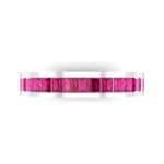 Channel-Set Baguette Ruby Eternity Ring (2.04 CTW) Top Flat View