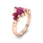 Staggered Bar-Set Ruby Ring (1.68 CTW) Perspective View