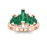 Staggered Bar-Set Emerald Ring (1.68 CTW) Top Dynamic View