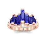 Staggered Bar-Set Blue Sapphire Ring (1.68 CTW) Top Dynamic View