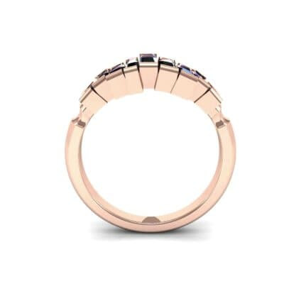 Staggered Bar-Set Blue Sapphire Ring (1.68 CTW) Side View